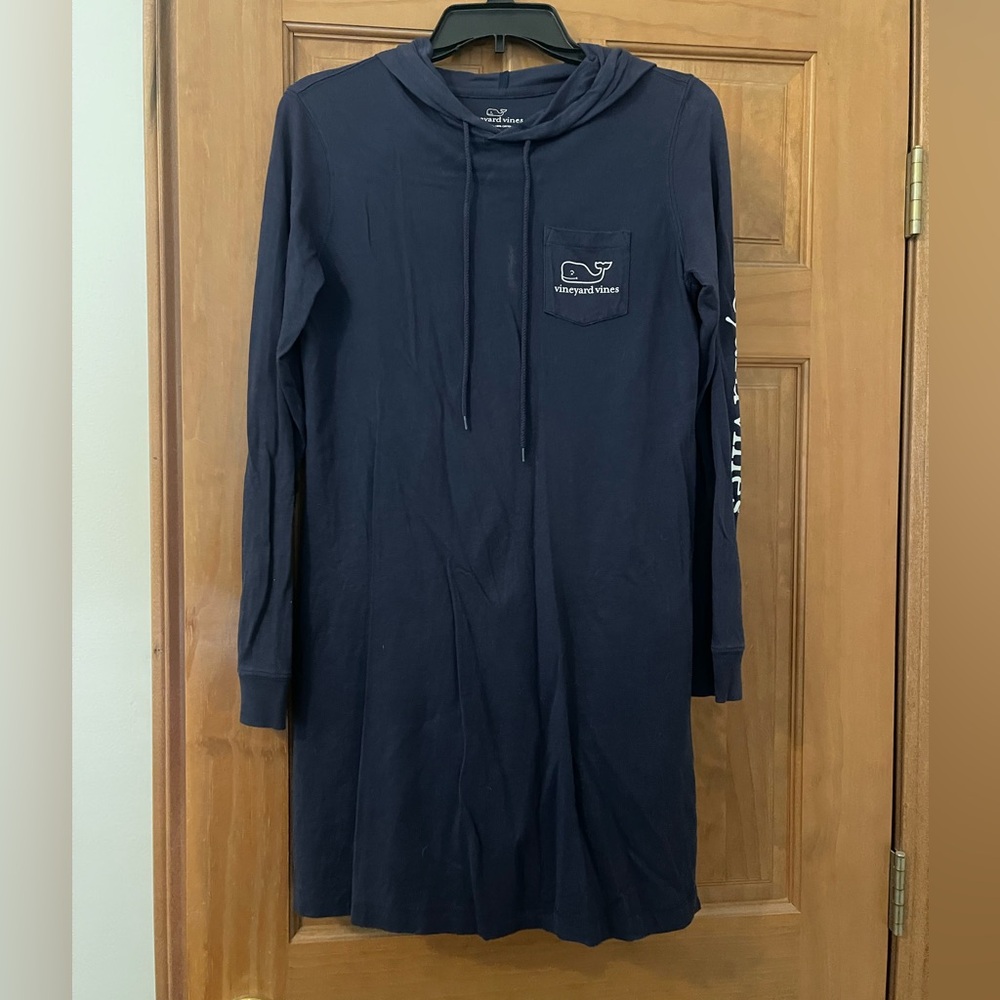 Navy blue VV t-shirt dress